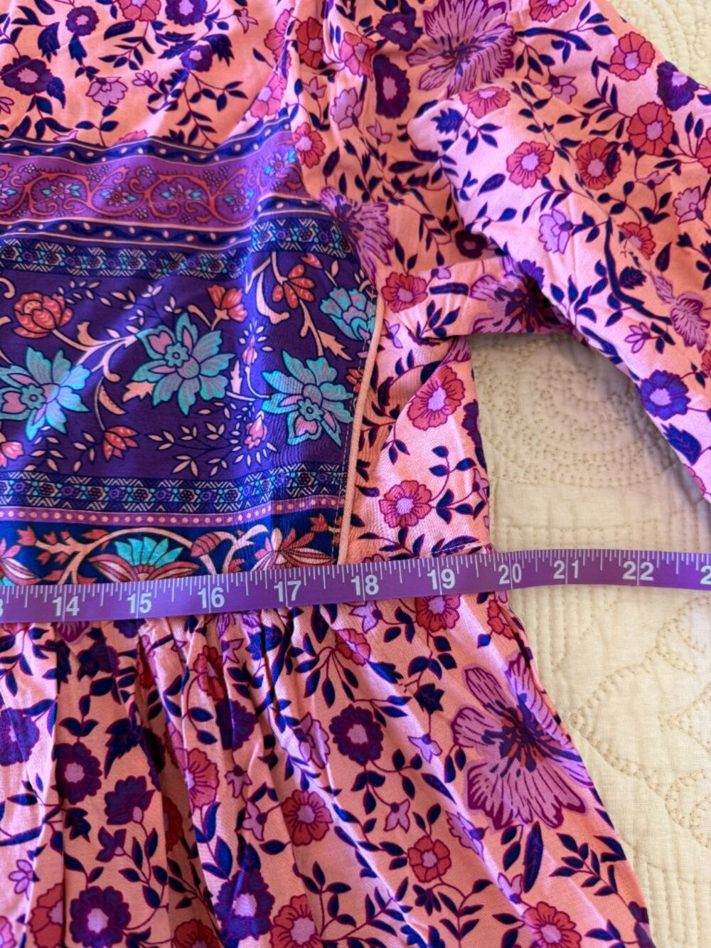 R Vivimos vibrant floral bohemian maxi dress. Size L - Picture 4 of 6